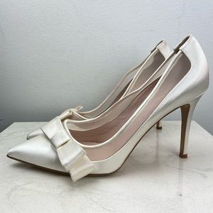 Kate Spade Lizzi Satin Bow Pointed Toe Pumps